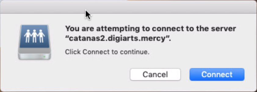 If you see a Connect button just click